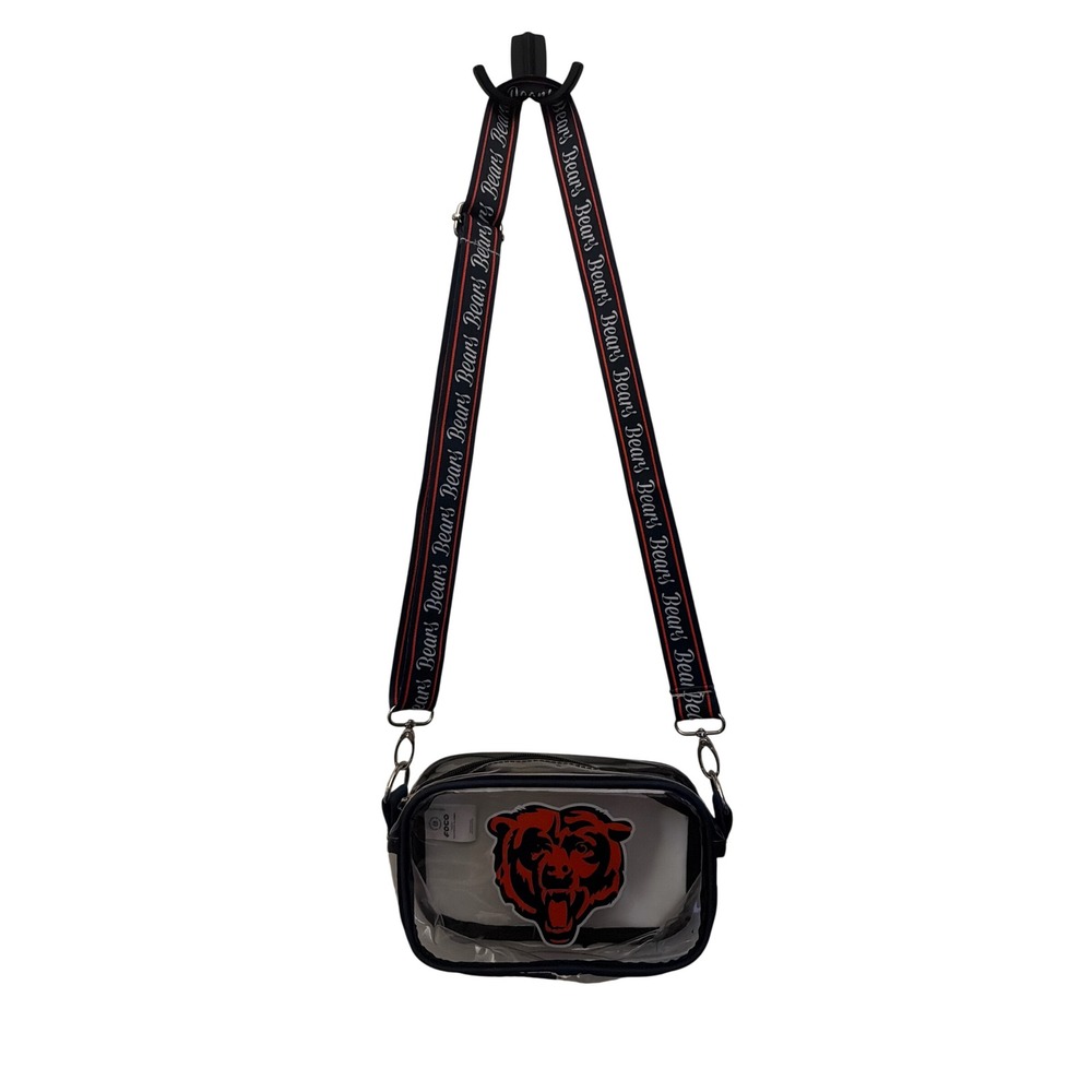 Chicago Bears Clear Crossbody Stadium Bag Forever Collectibles FOCO NFL Navy